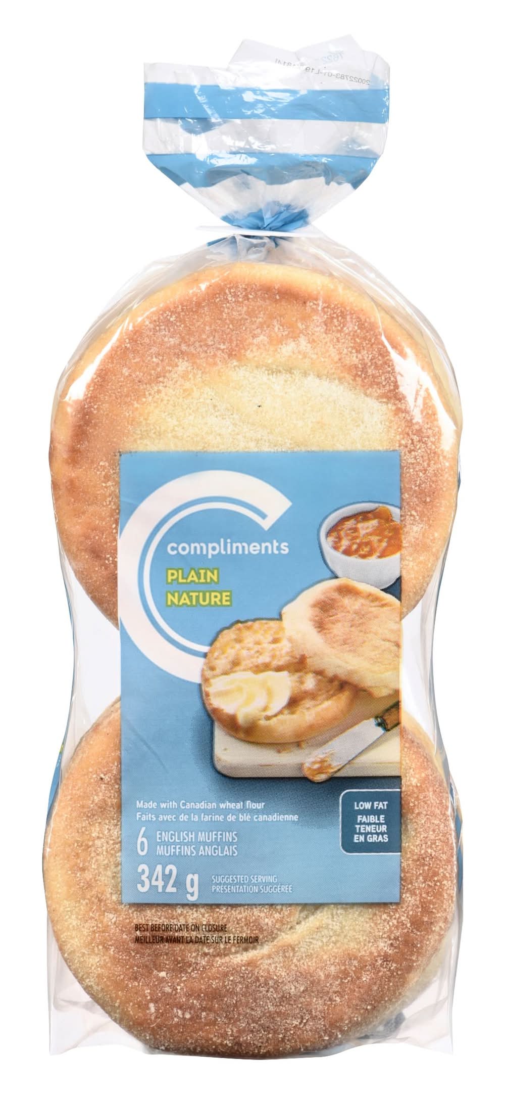 Compliments muffins anglais nature - english plain muffins (6 unités)