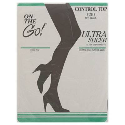 Otg Ult Sheer Ctl Top Off Blk Sz 3 - 1 Pr