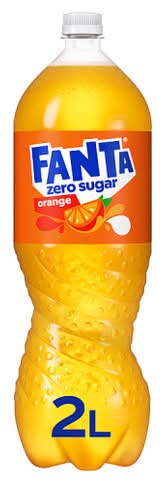 Fanta Orange, Zero Sugar Sparkling Soda (2L)