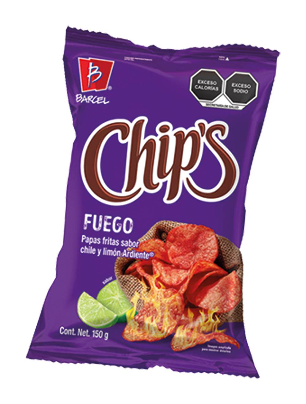 Chip's · Fuego papas fritas, chile-limón ardiente (150 g)