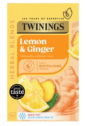 Twinings Lemon & Ginger Tea Bags (20 x 30 g)