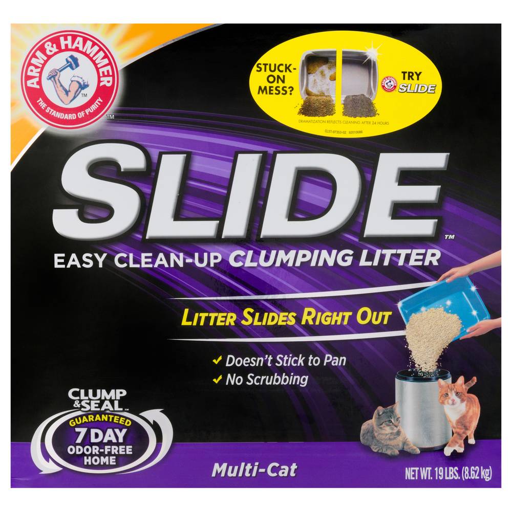 Arm & Hammer Clump & Seal Slide Multi-Cat Clumping Litter