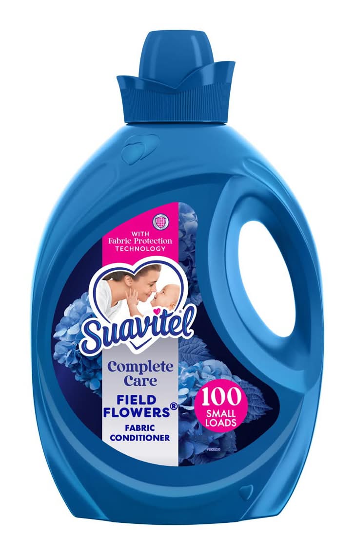 Suavitel Complete Liquid Fabric Softener Fabric Conditioner Field Flowers Scent 100 Fl Oz Bottle