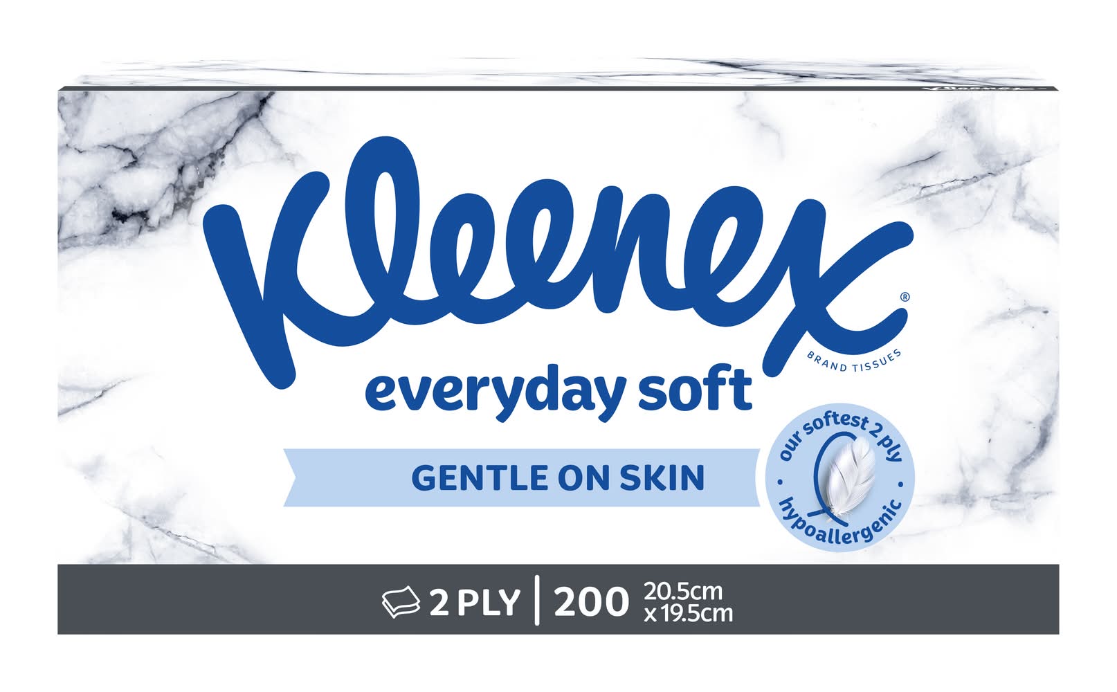 Kleenex Everyday 2-ply Facial Tissues, 20.5x19.5 cm (200 pack)