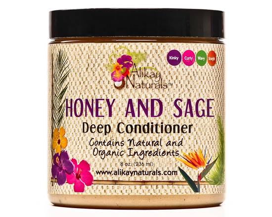 Alikay Naturals Deep Conditioner, Honey & Sage - 8 oz