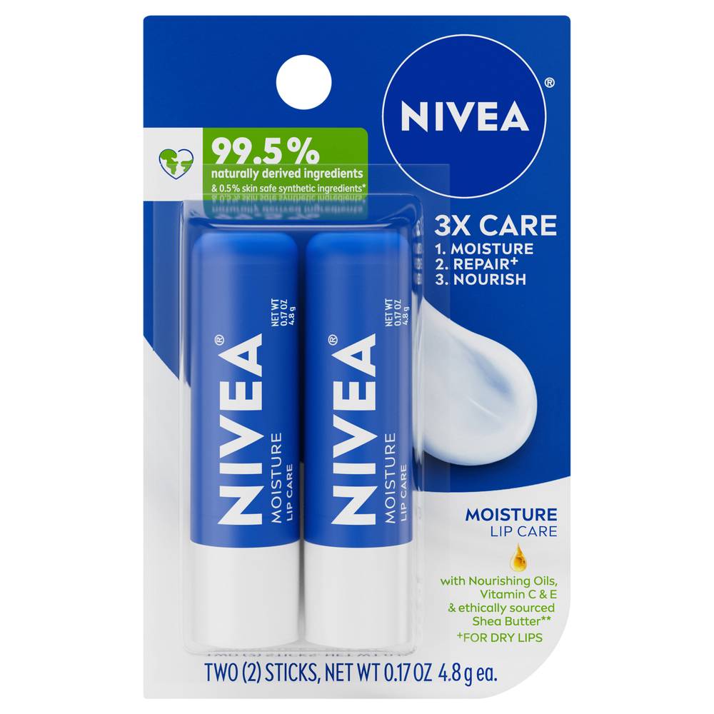 Nivea Moisture Lip Care (2 ct)