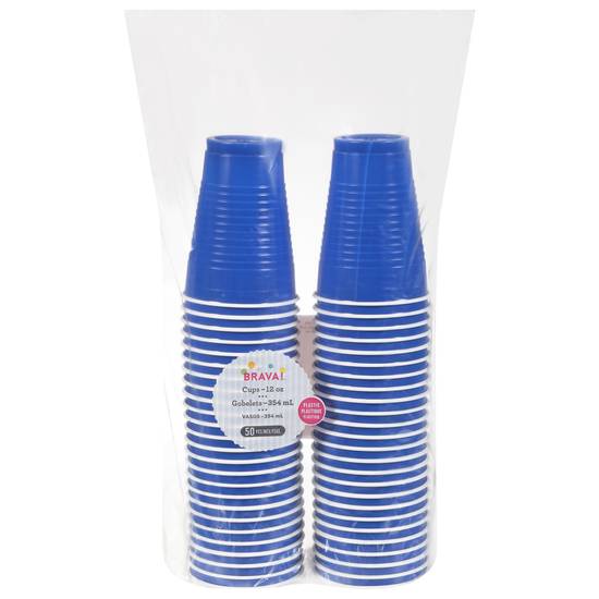Brava! Bright Royal Plastic Cups (blue)