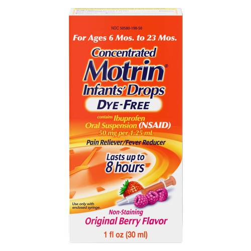 Motrin Concentrated Drops, Dye-Free, Berry