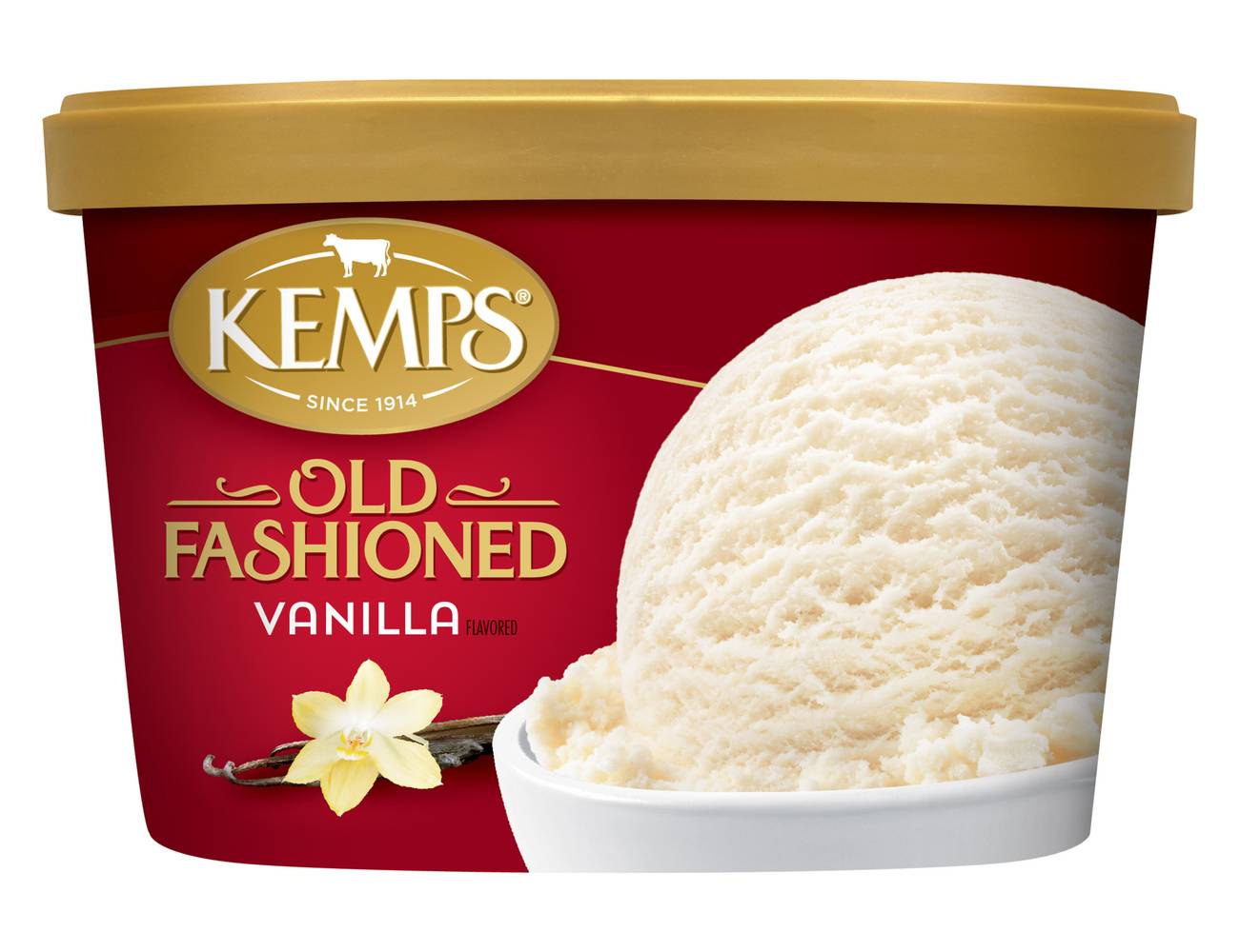 Kemps Old Fashioned Ice Cream, Vanilla (48 fl oz)
