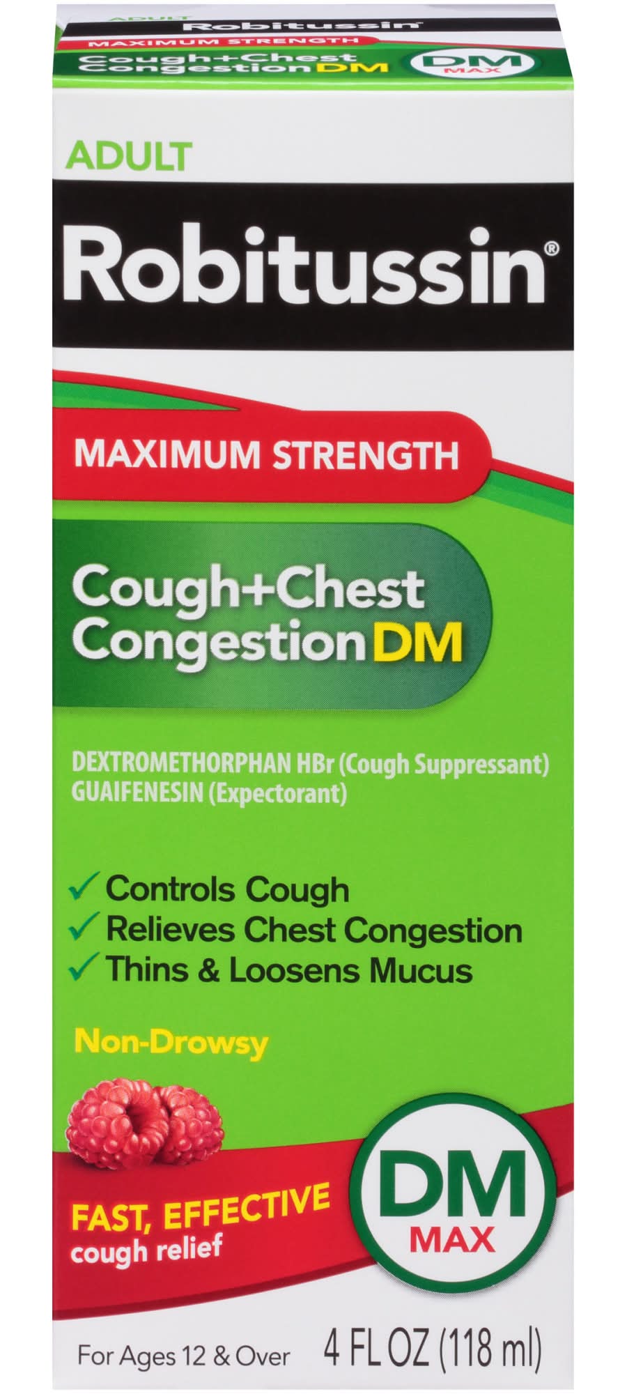 Robitussin Maximum Strength Adult Cough Chest Congestion Dm Relief (4 oz)