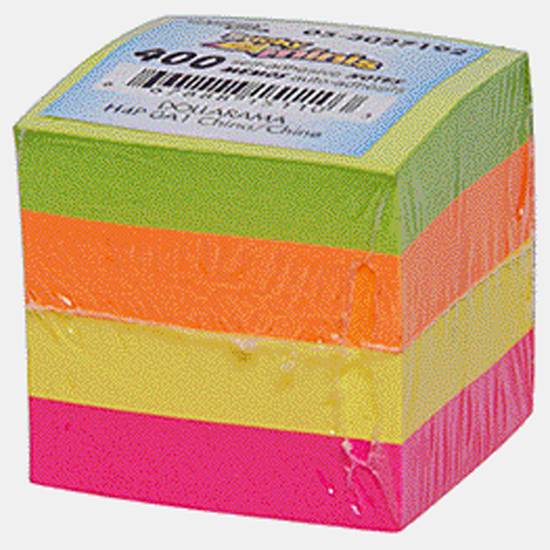 Dollarama Mini "Sticky Note" Cube In Box, 400 Sh (400 sheets)