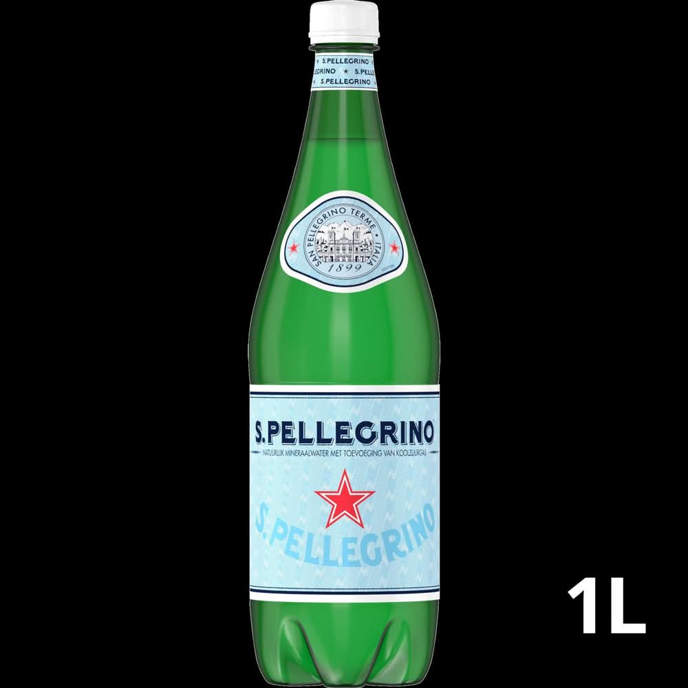 S.Pellegrino licht bruisend natuurlijk mineraalwater 1L