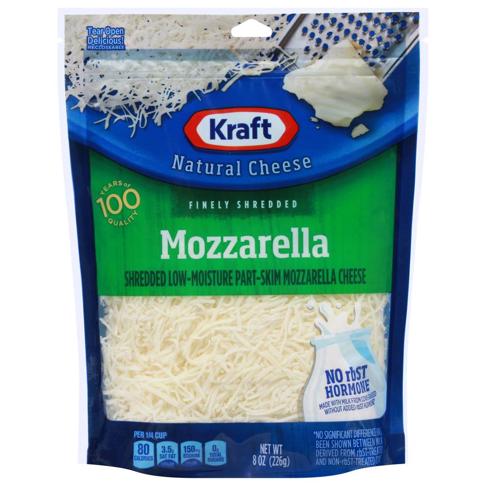 Kraft Natural Finely Shredded Mozzarella Cheese (8 oz)