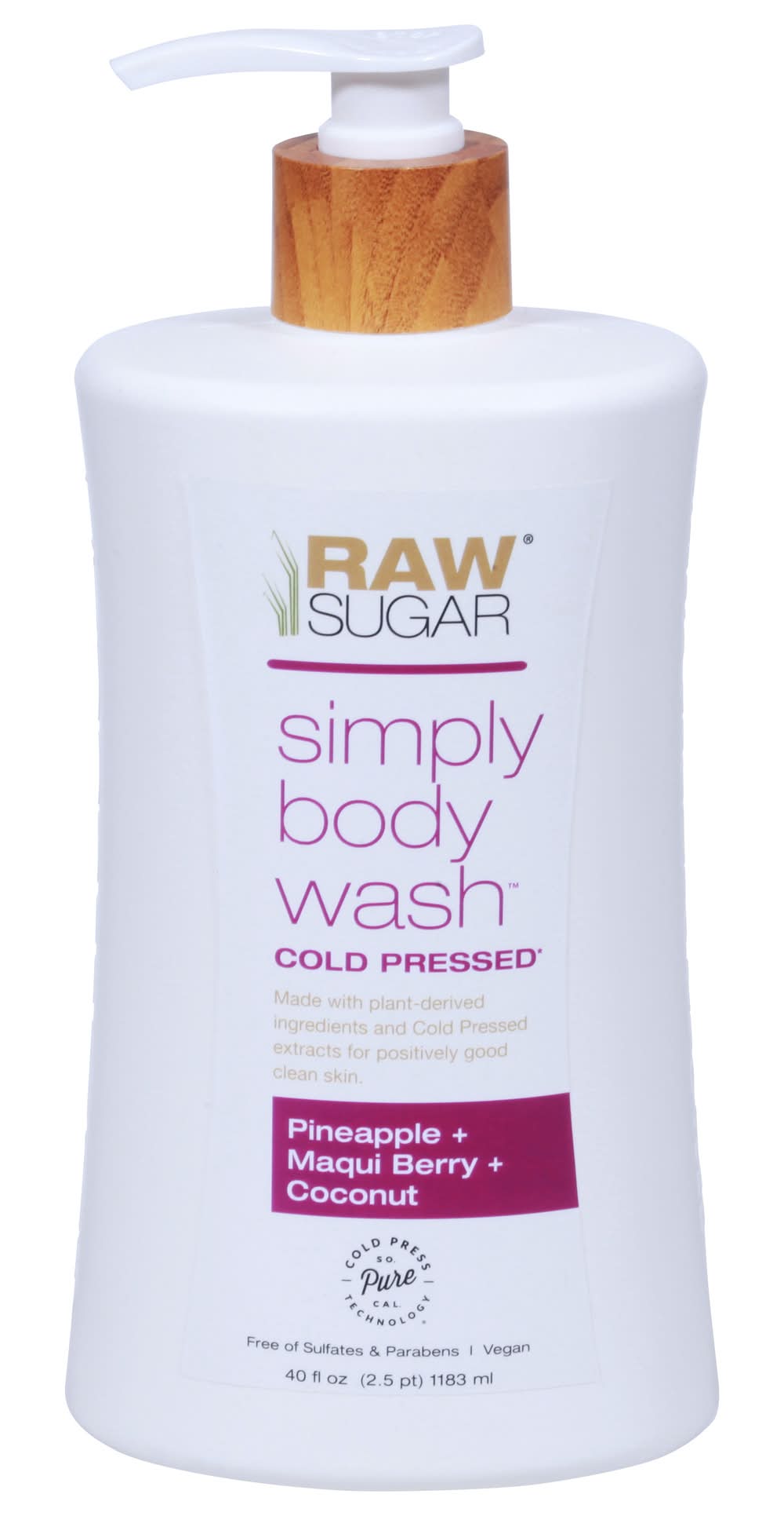 Raw Sugar Simply Pineapple + Maqui Berry + Coconut Body Wash (40 fl oz)
