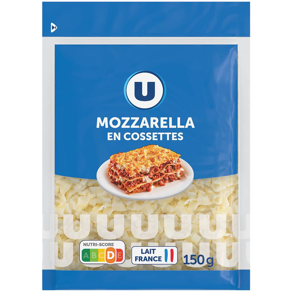 U - Mozzarella en cossettes lait pasteurisé