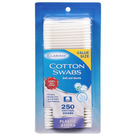 Clarisse Value Size Plastic Sticks Soft and Hygienic Cotton Swabs