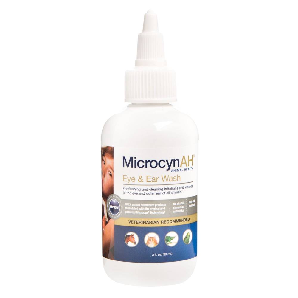 MicrocynAH® Ear & Eye Pet Wash (Size: 3 Fl Oz)