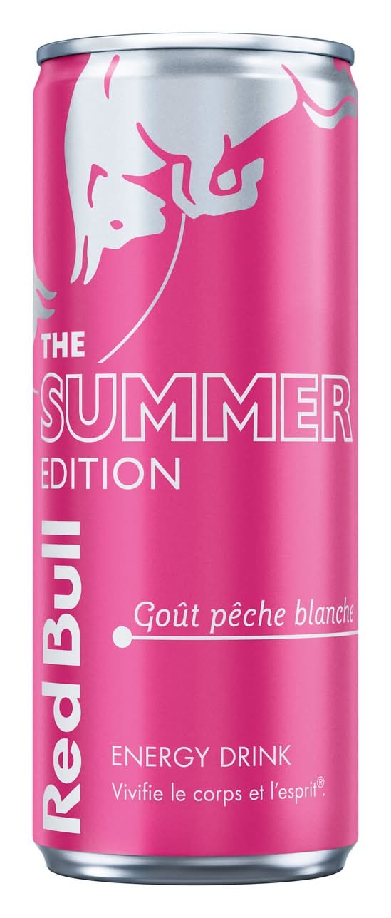 Red Bull - Boisson énergisante de summer edition, pêche blanche (250ml)