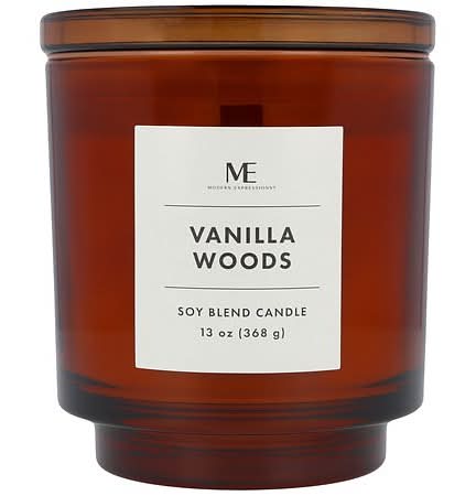 Modern Expressions Soy Blend Candle Vanilla Woods (13 oz)
