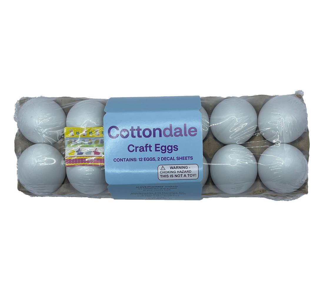 Cottondale Diy Crafting Eggs, 12 Ct