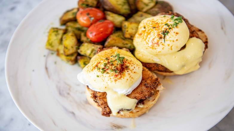 THE BUTCHER'S EGGS BENEDICT - Picture of The Butcher, The Baker, The  Cappuccino Maker, West Hollywood - Tripadvisor