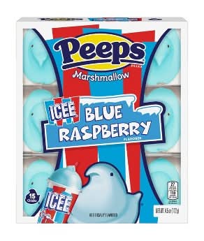 Peeps Easter Icee Chicks Marshmallow, Blue Raspberry (4.5 oz, 15 ct)