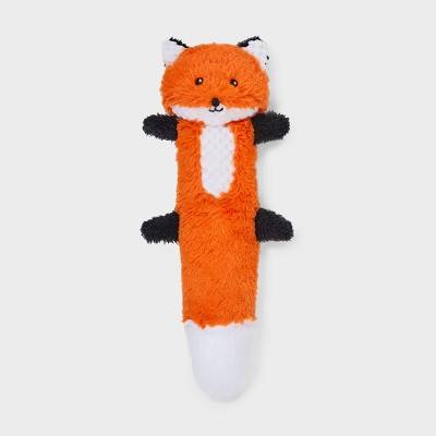 Boots & Barkley Fox Kicker Plush Cat Toy, Brown-White-Black