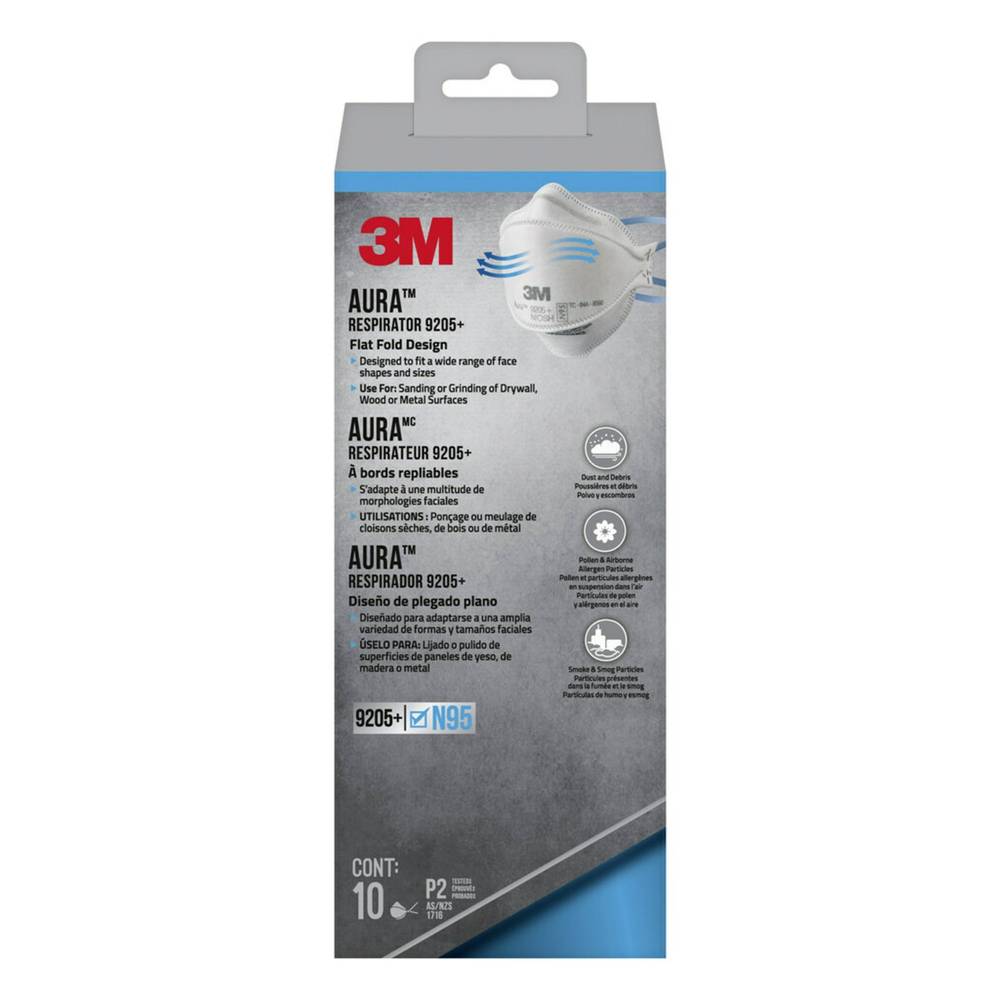 3M 10-Pack White Disposable N95 Painting Disposable Respirator | 9205PP-10-DC