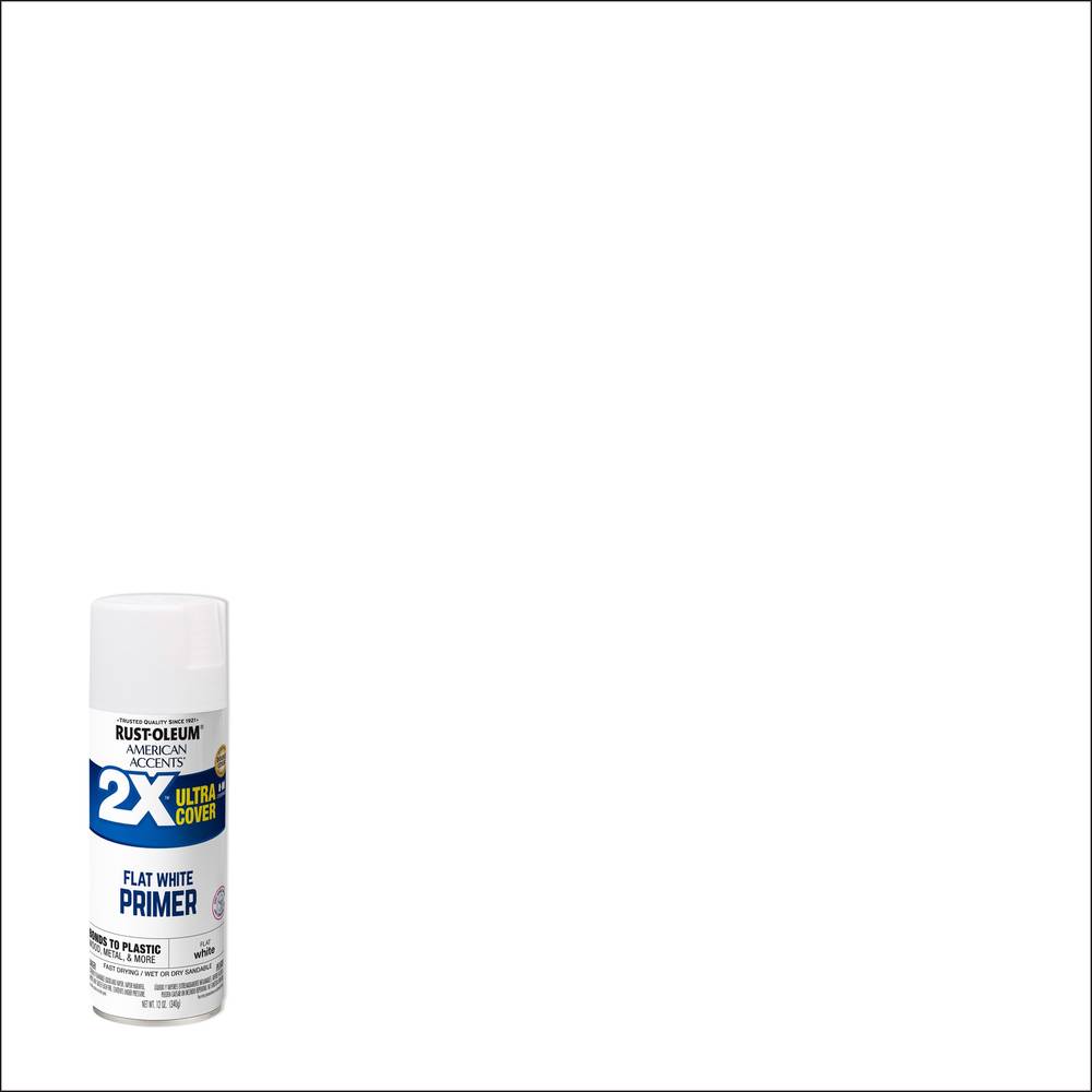 Rust-Oleum 2X Ultra Cover Flat White Spray Paint and Primer In One (NET WT. 12-oz) | 327914