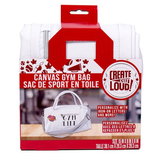 Create Out Loud Canvas Gym Bag With Handles & Adjustable Strap (1 unit)