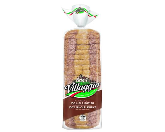 Villaggio · Pain 100 % blé entier tranché épais - Thick slice whole wheat bread (675 g)