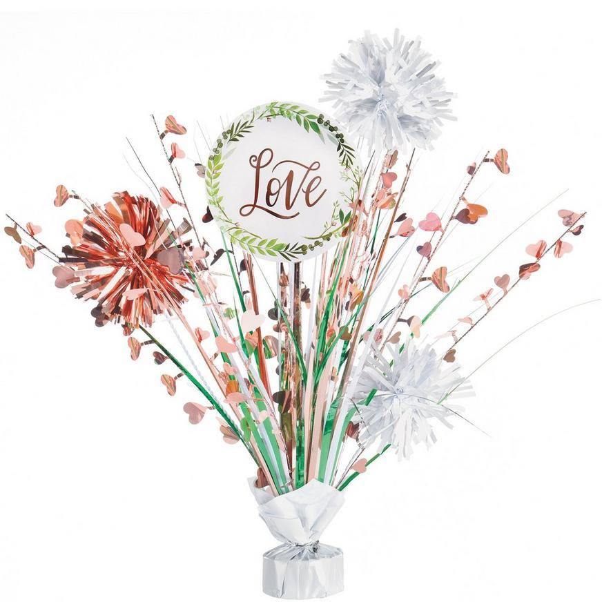 Party City Love and Leaves Wedding Tinsel Spray Centerpiece (unisex/multi)