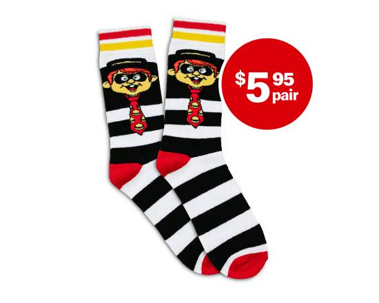 Adult Hamburglar Socks