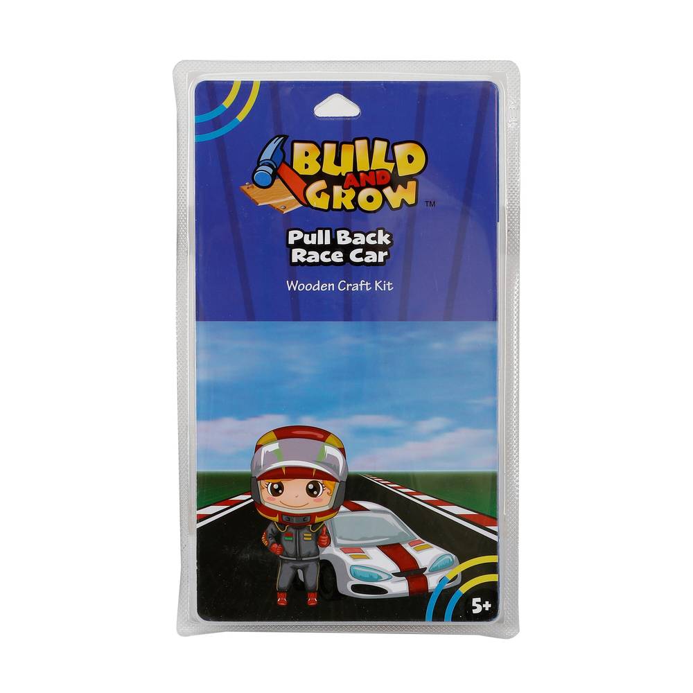 Build and Grow Kid's Pull Back Race Car Project Kit | 65418