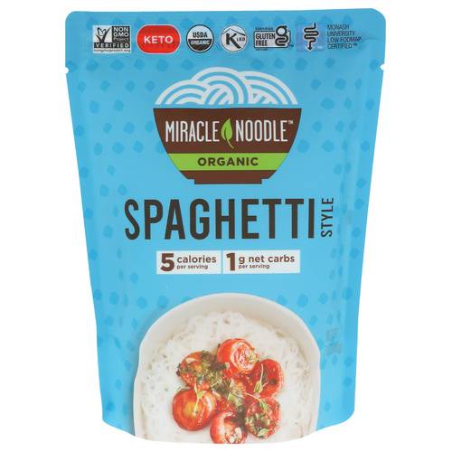 Miracle Noodle One Gram Net Carbs, Gluten free Ready to Eat Organic Spaghetti