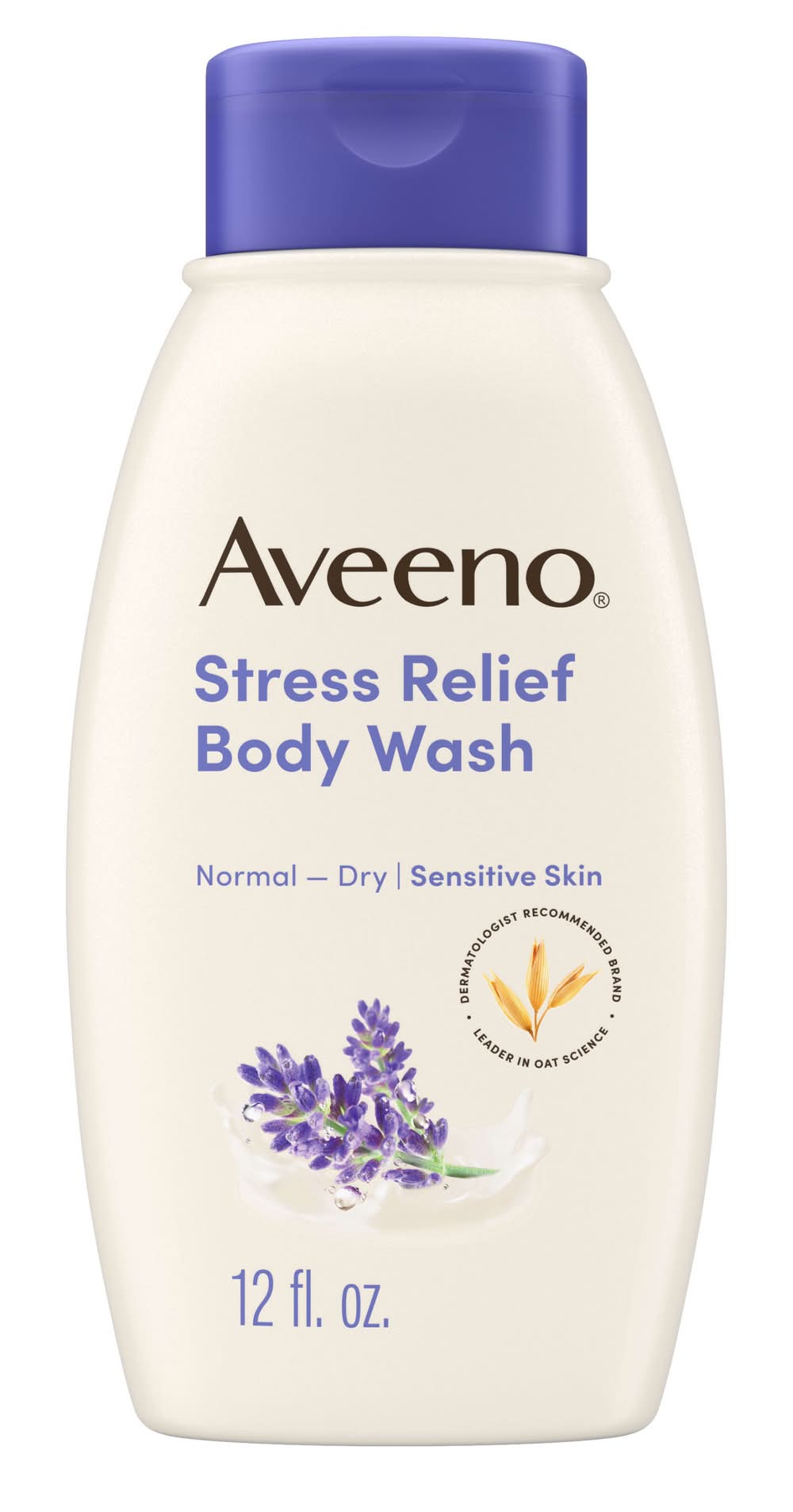 Aveeno Stress Relief Body Wash, Lavender (12 fl oz)
