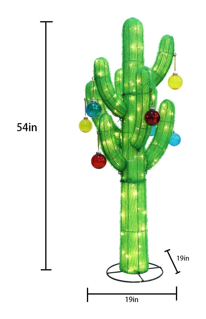 Holiday Living Led Cactus With Ornaments Yard Decoration Delivery Near Me |  Order Online | Uber Eats