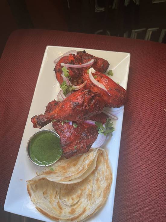 Tandoori chicken (4pcs)  &  parata Bread