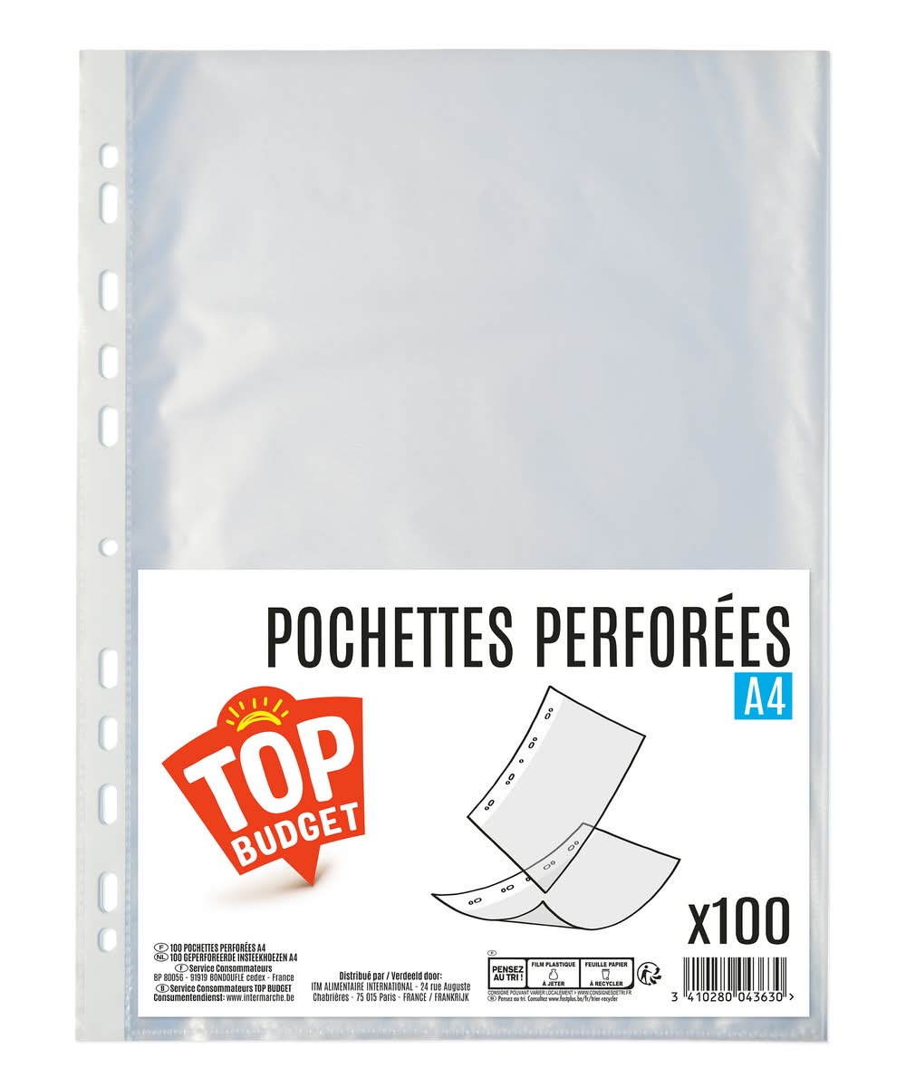 Intermarché - Pochette perforées a4 (400g)