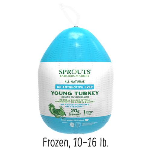 Sprouts Frozen No Antibiotics Ever Turkey Hen 10-16 lb. (Avg. 14.15lb)