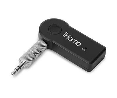 iHome Black 3.5mm Bluetooth Audio Receiver