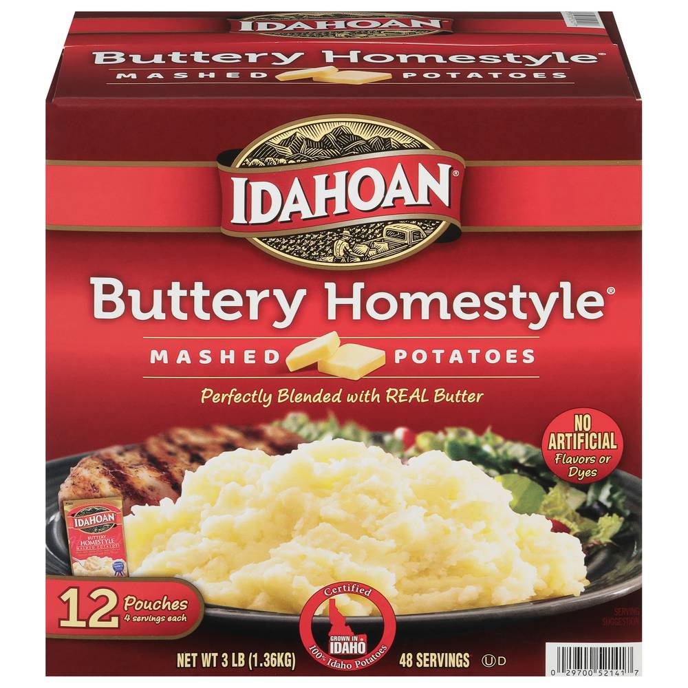 Idahoan Buttery Homestyle Mashed Potatoes (0.25 lbs, 12 ct)