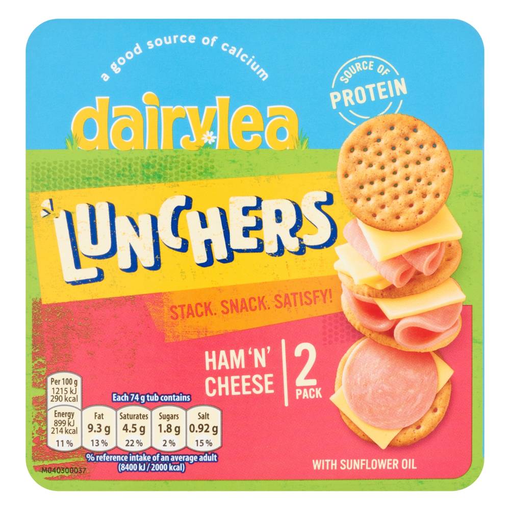 Dairylea Lunchers Ham 'N' Cheese (2 pack)