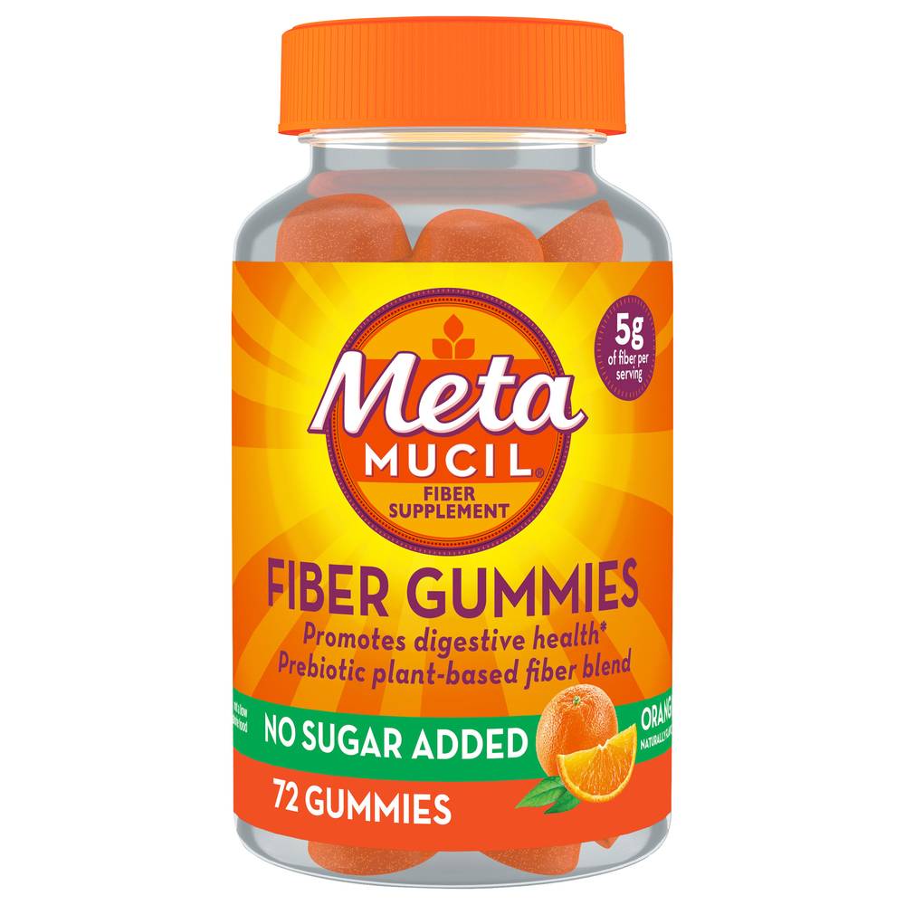 Metamucil Fiber Gummies Supplement, Orange (72 ct)