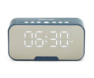 Blue Alarm Clock with Wireless Speaker