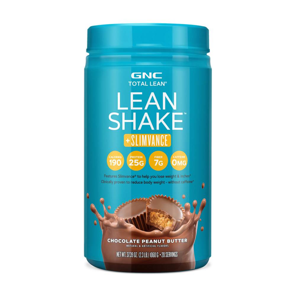 GNC Total Lean Lean Shake Slimvance Protein Powder, Chocolate Peanut Butter (37.39 oz)