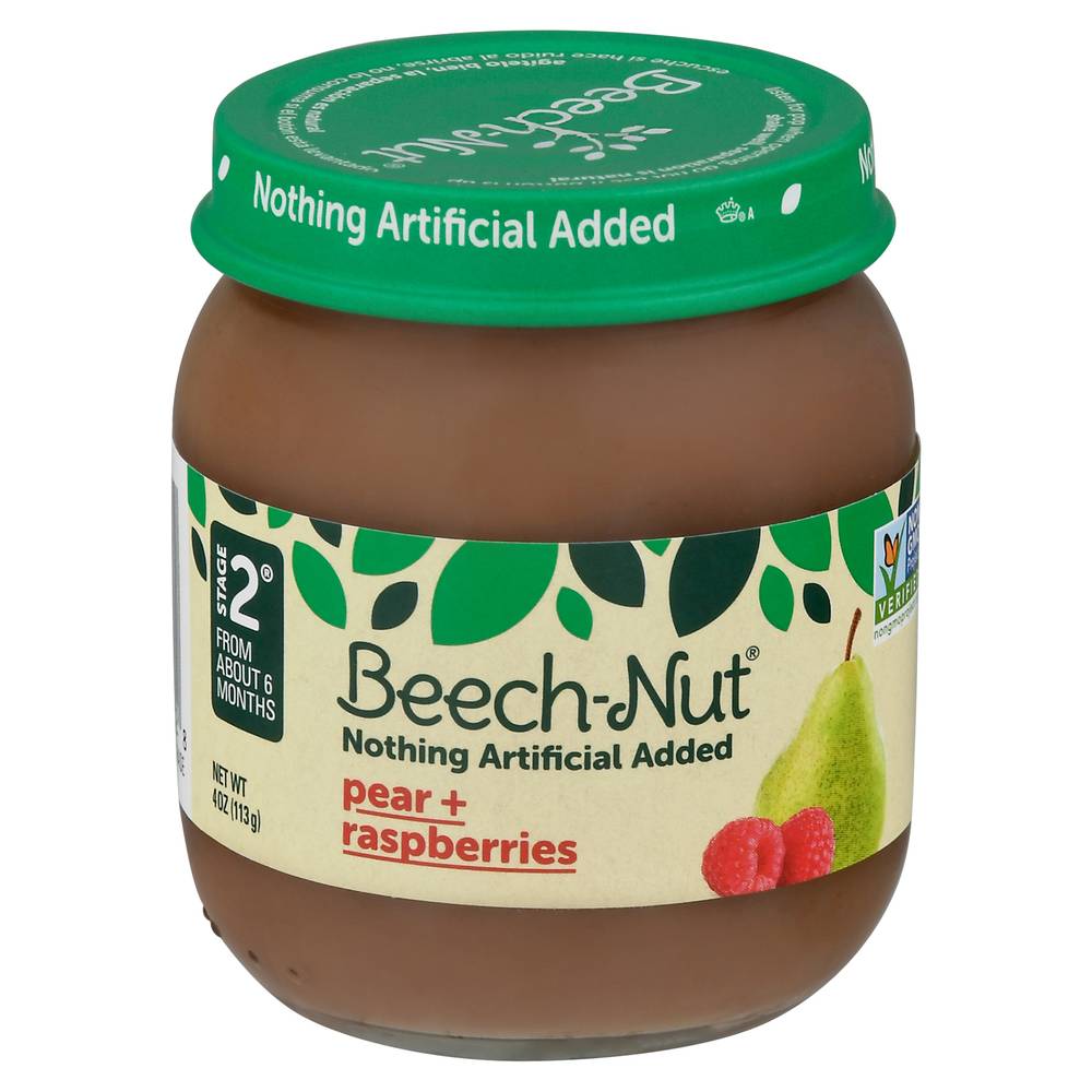 Beech-Nut Stage 2 Pear Raspberries Baby Food (4 oz)