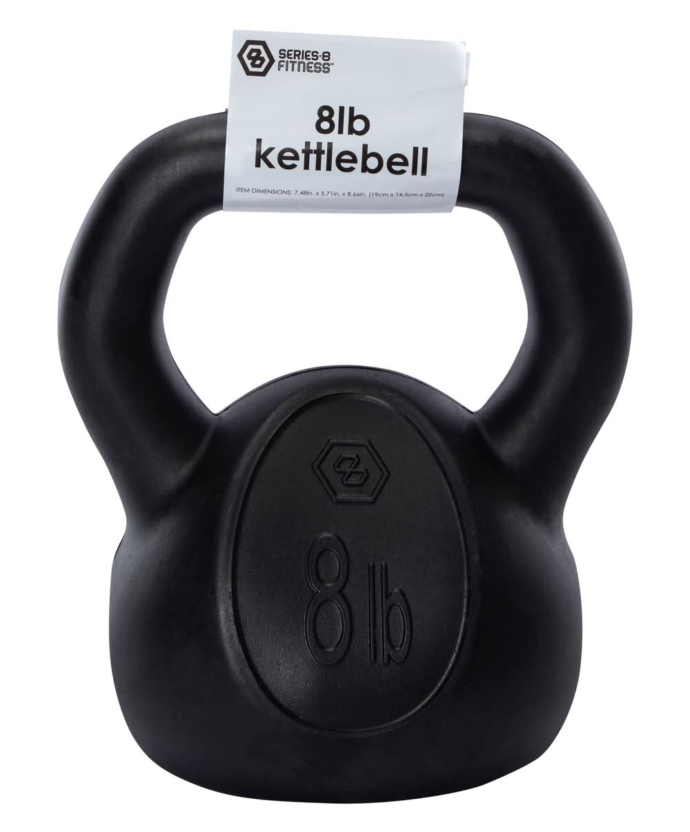 Series-8 Fitness™ 8-lb Kettlebell Weight Black