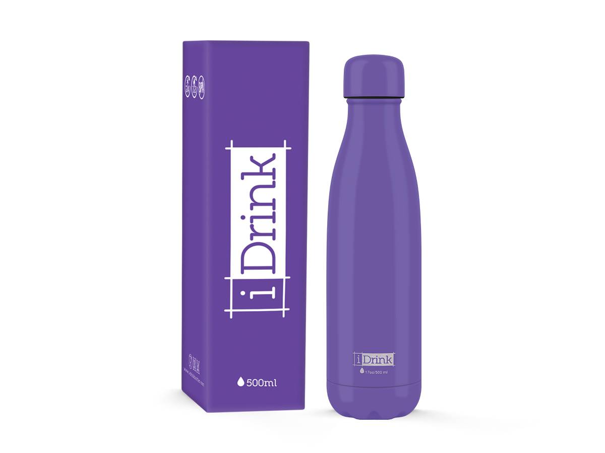 Garrafa Térmica Capacidade 500ml - Roxo