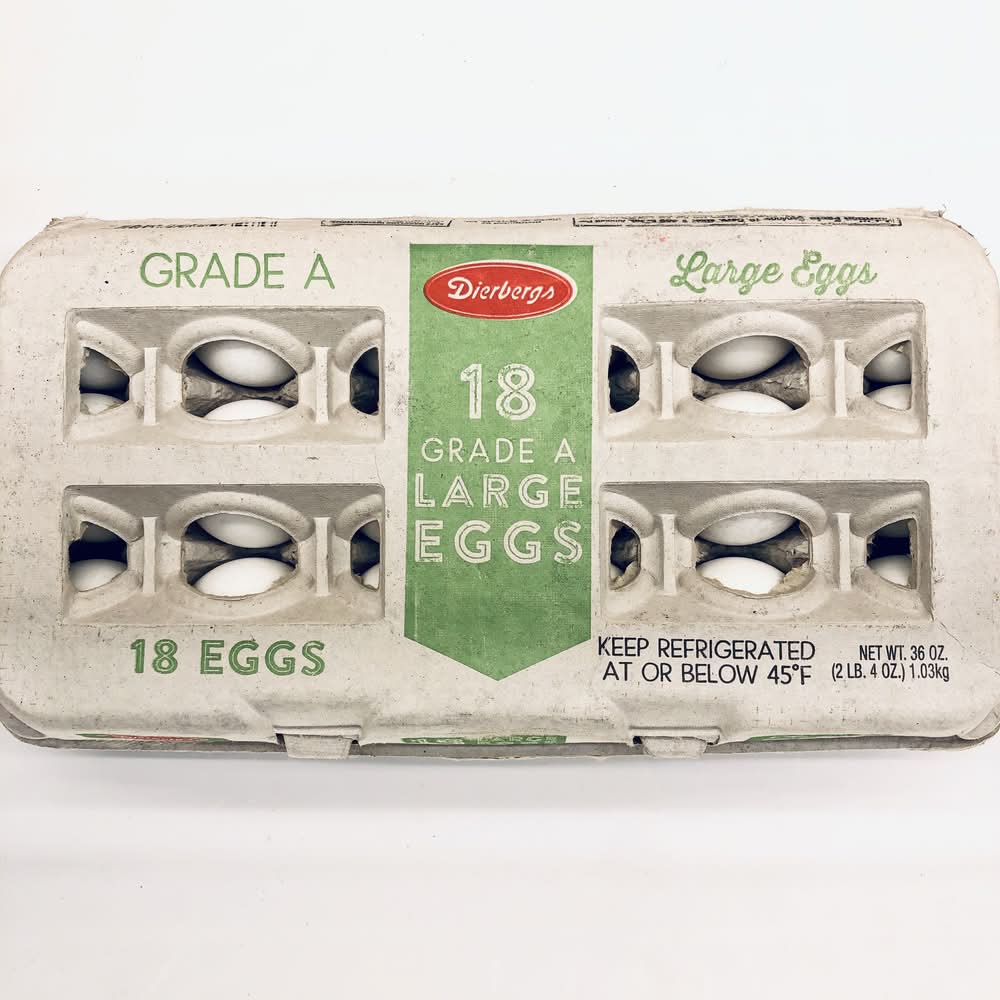 Dierbergs Large Grade a Eggs (36 oz, 18 ct)